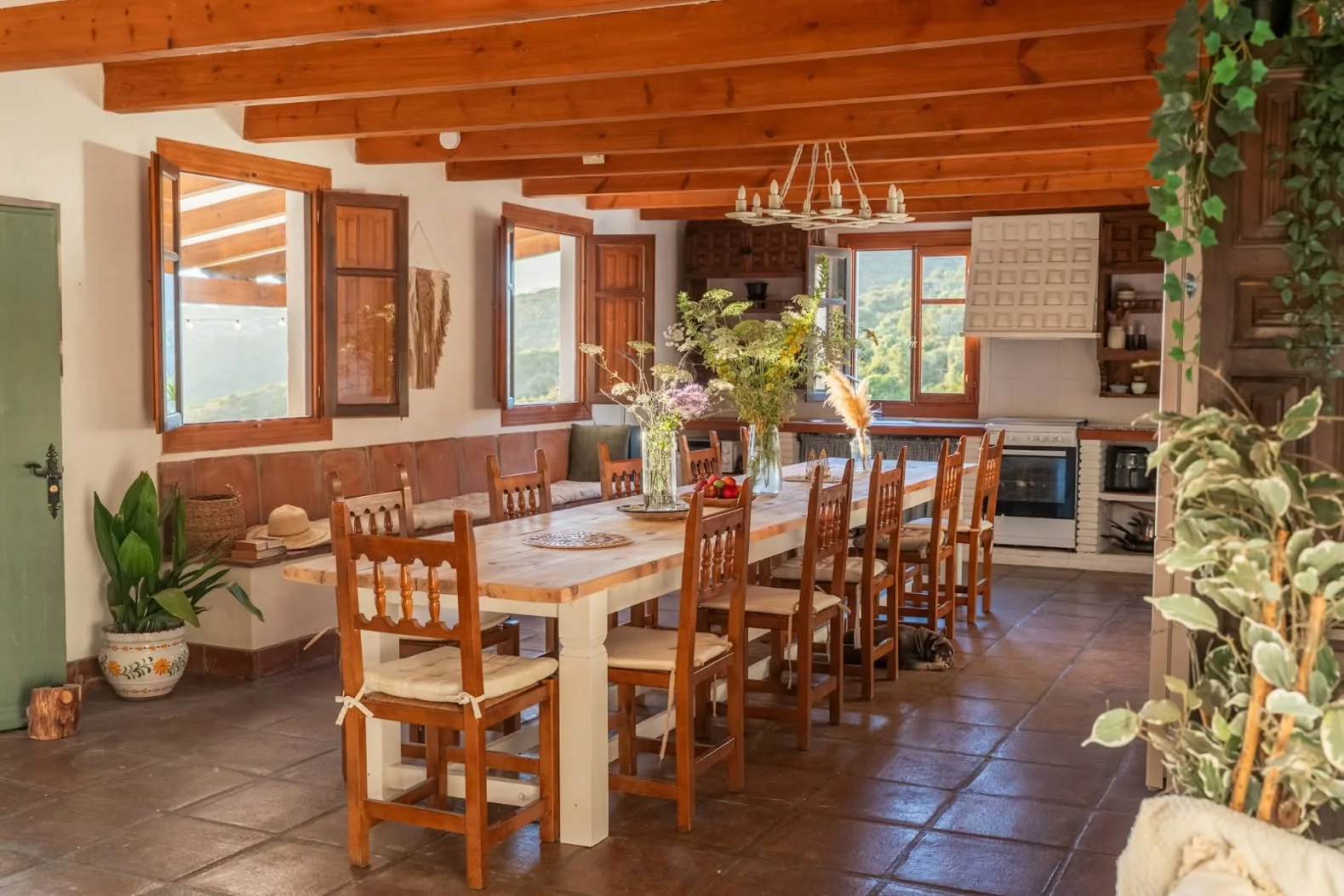 Dining table at the Villa, La Fuente de Casares