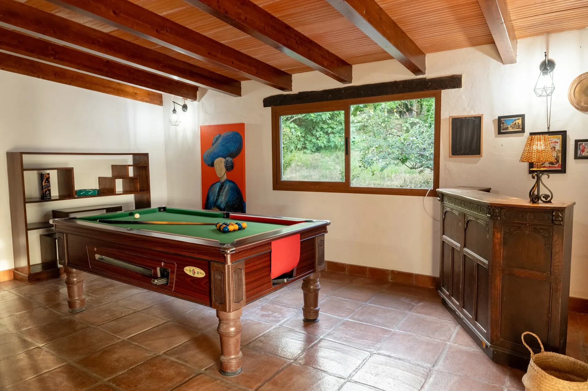 TV room & billiards at the Villa, La Fuente de Casares