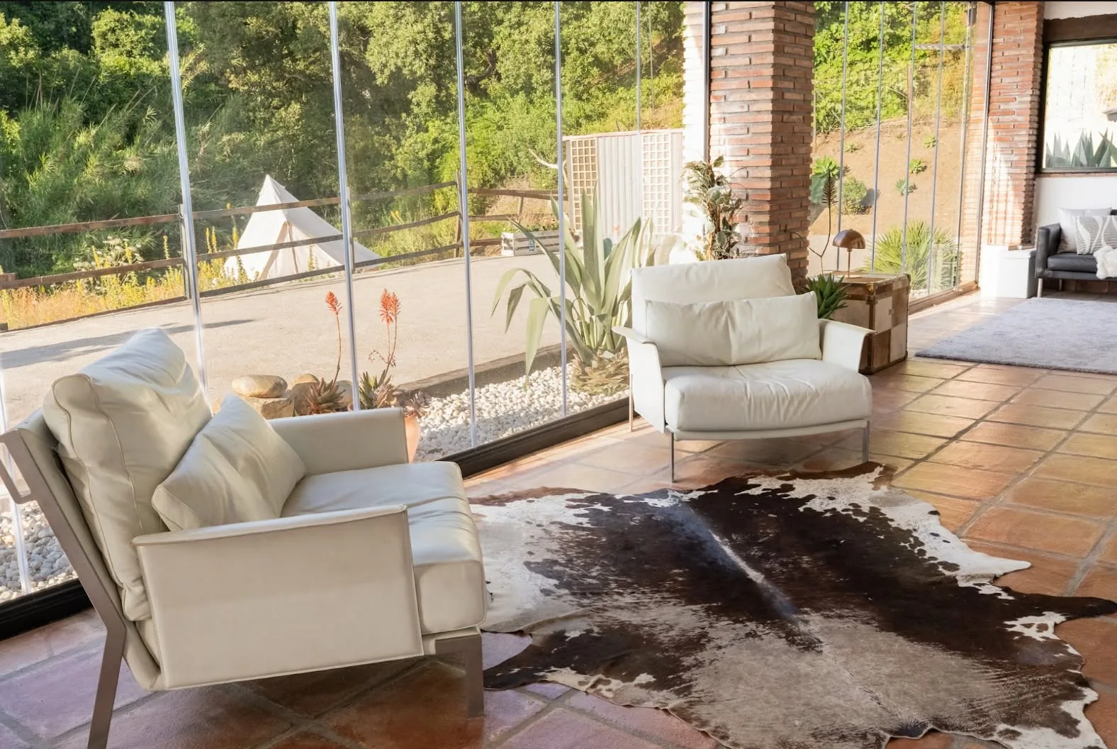 Entrance-way lounge at the Villa, La Fuente de Casares